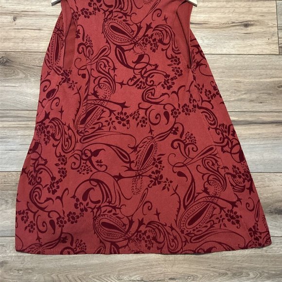 Soft Surroundings Waterfall Sweater Vest SZ Large Open Front Sleeveless Red - Picture 10 of 10